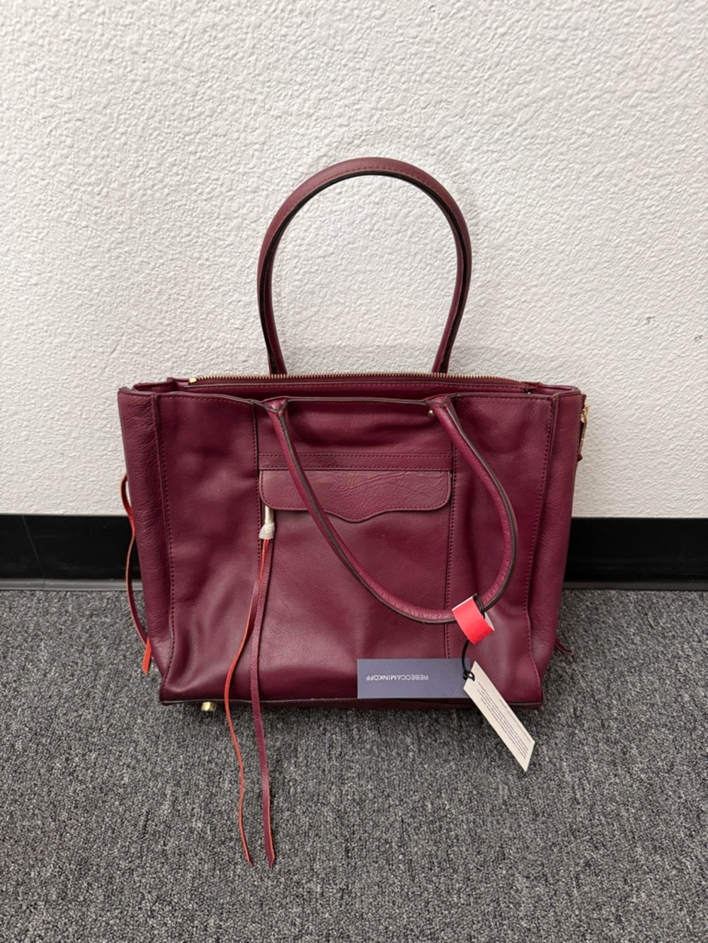 HF35ISZTO1-612 Rebecca Minkoff Side Zip medium MAB Regan Tote, Burgundy RT73533
